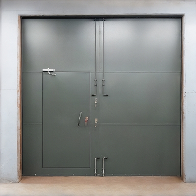 Стальные ворота с калиткой Стальные ворота с калиткой