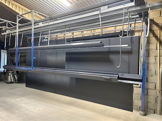 Металлоконструкции на этапе окраски и сушки